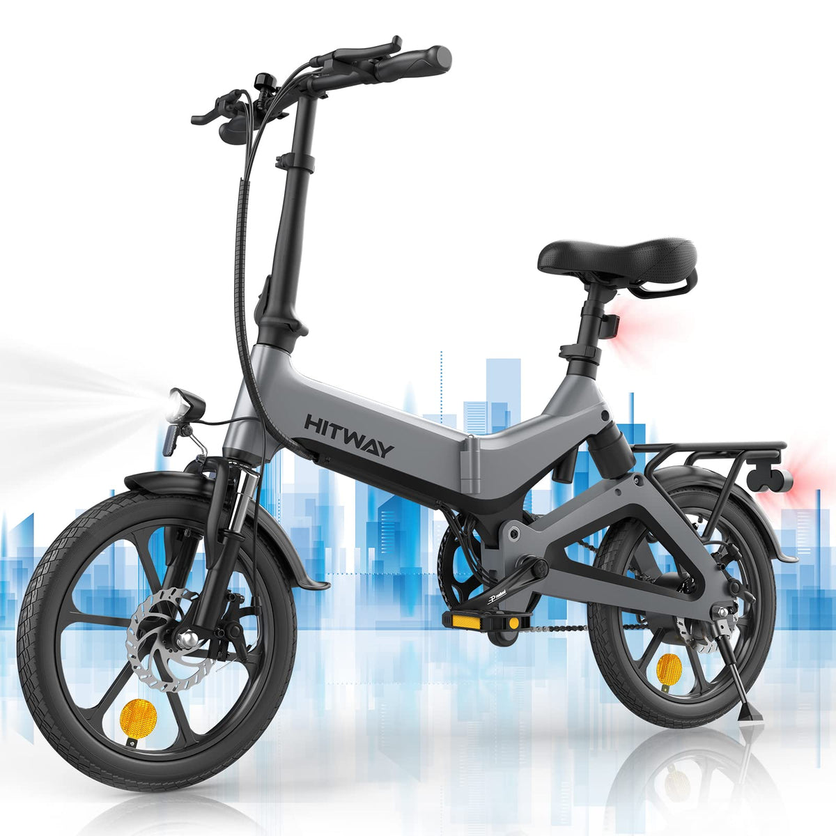 HITWAY Electric Bike for Adults, 250W/36V/7.5Ah Ebike with Removable Battery, Green