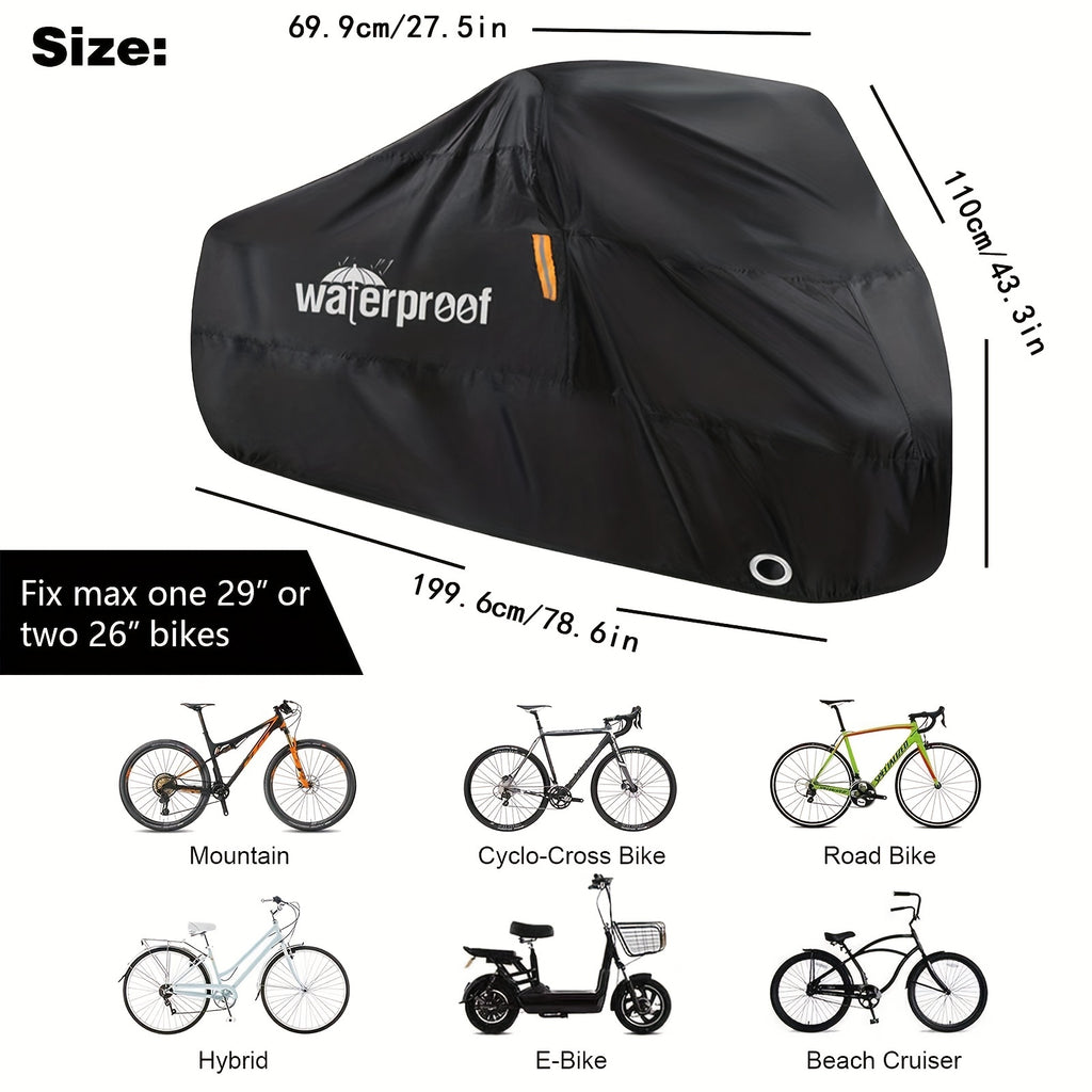 Housse de vélo, Housse de vélo de rangement extérieur, 210t Super Heavy  Outdoor Imperméable à l'eau, étanche à la poussière et aux UV