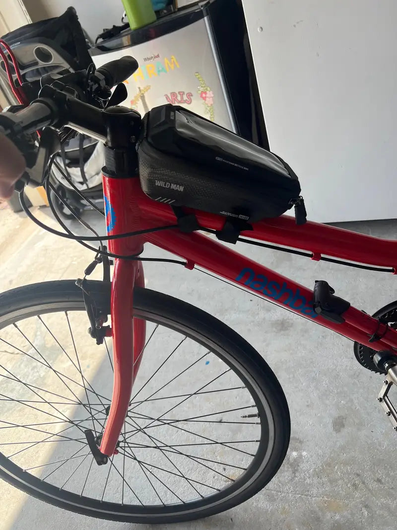 Hombre salvaje impermeable bicicleta haz bolsa, pantalla táctil ciclismo teléfono bolsa, 6,8 pulgadas teléfono móvil caso, MTB accesorio