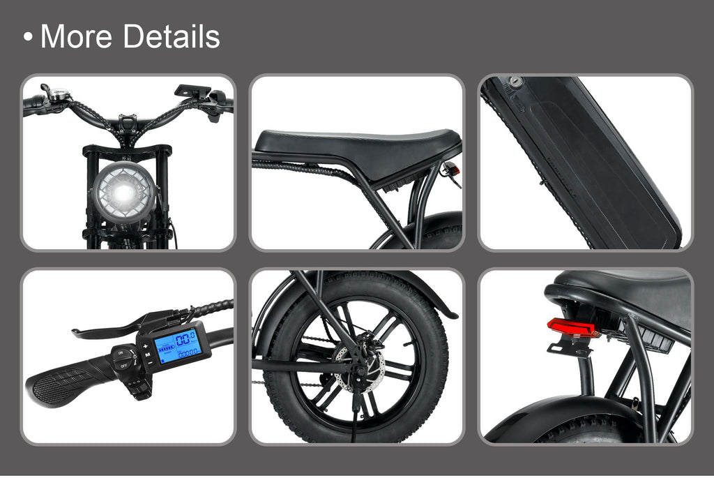 Bicicleta eléctrica para adultos, bicicletas eléctricas plegables de 20 x 4  pulgadas, bicicleta de neumáticos gruesos, bicicletas plegables de 750 W