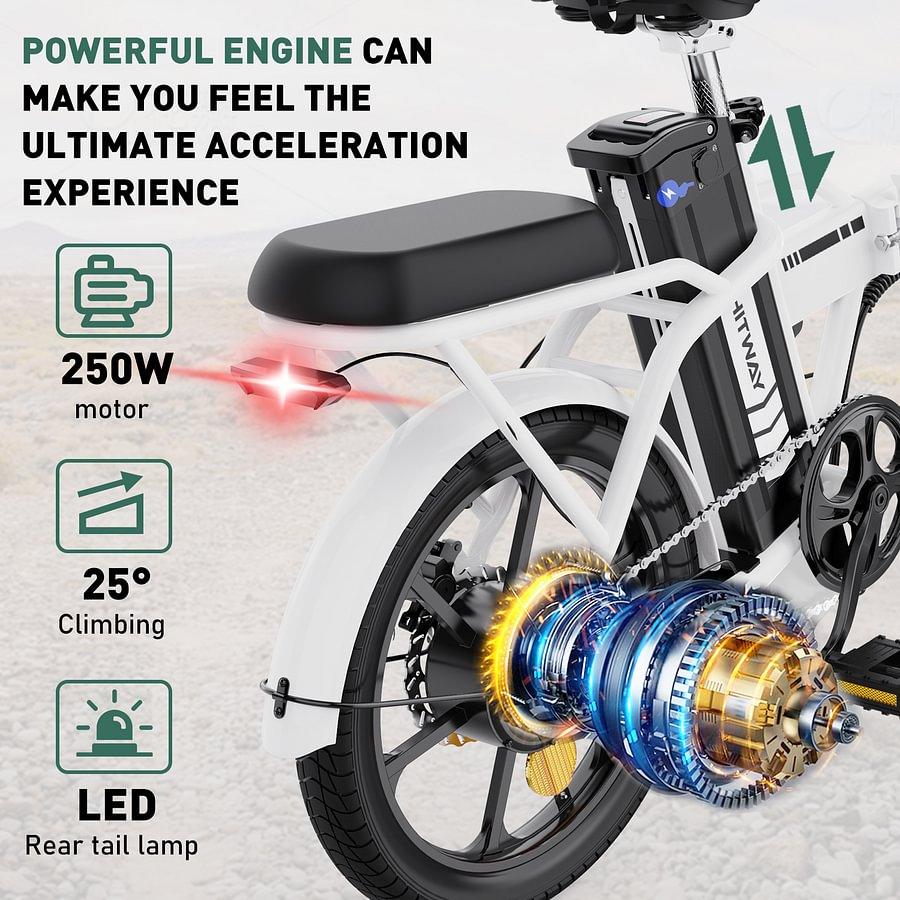 Hitway BK5 Folding Electric Bike, 8.4Ah/36V Lithium Battery, Easy Folding Design