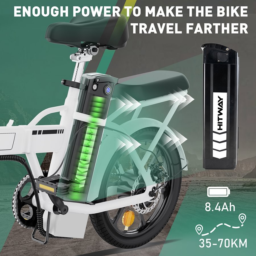 Hitway BK5 Folding Electric Bike, 8.4Ah/36V Lithium Battery, Easy Folding Design