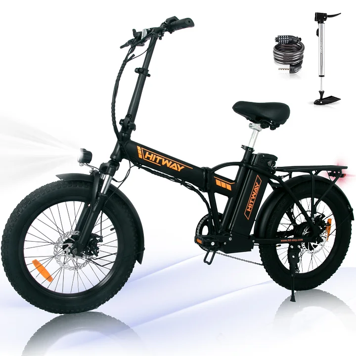 HITWAY BK11 20"*3.0'' Fat Electric Bike,  Folding Design, 11.2Ah/36V Lithium Battery