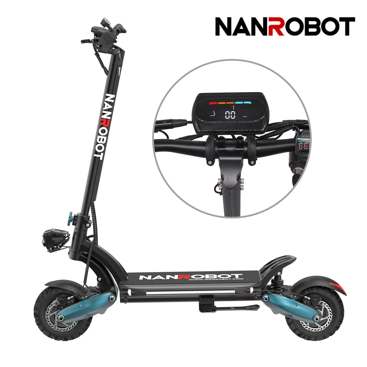 NANROBOT D6+2.0 Elektrische Scooter met zitje