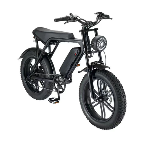 Ridefaboard V8 Bicicleta eléctrica para adultos, bicicleta de montaña eléctrica con motor de 750 W, 48 V, 15 Ah, batería extraíble más grande, 18,6 MPH, 20 pulgadas, neumático grueso Shimano de 7 velocidades 